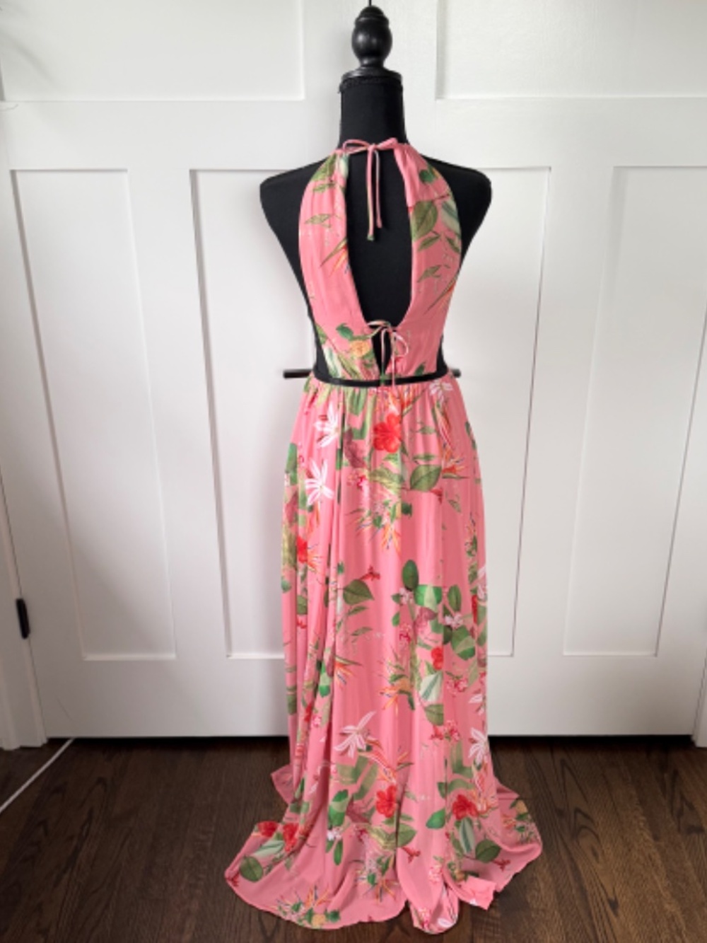 Express Tropical Floral Cutout Maxi Dress - Pink (XS) | NWOT - Picture 3 of 5